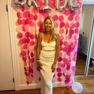 Nara Top and skirt set with pearl belt